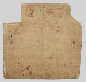 Skitser af heste verso, 1600-tallet. af Unbekannt