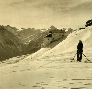 Skiløb på Schmittenhöhe, Østrig, c1935. af Unbekannt