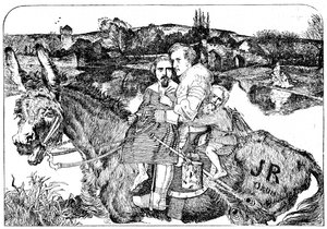 Skitse om Sir Isumbras and the P.R.B., 1923 af Unbekannt