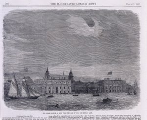 Solformørkelse set over Royal Observatory, Greenwich, 1858 af Unbekannt