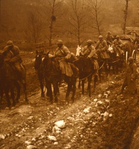 Soldater på farten, c1914-c1918 af Unbekannt