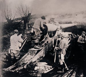 Soldater med tungt artilleri, c1914-c1918 af Unbekannt