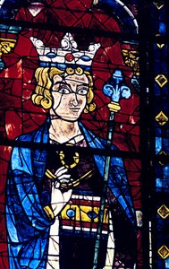 Solomon, farvet glas, Chartres Cathedral, Frankrig, 1194-1260 af Unbekannt