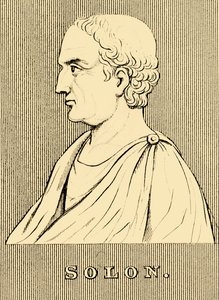 Solon, c630-c560 f.Kr., 1830. af Unbekannt