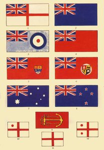 Nogle Ensigns of Britain and the Commonwealth, c1948. af Unbekannt