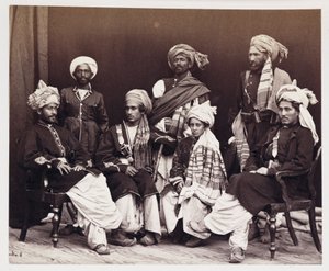 Sønner af Nowroz Khan med ledsagere, c 1878 af Unbekannt
