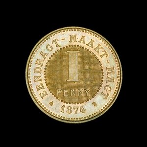 Sydafrikansk 1 øre mønt af Unbekannt