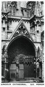 Sydøst veranda, Lincoln Cathedral, c1920
