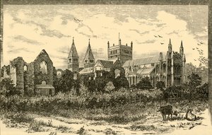 Southwell Minster and Ruins of the Palace, 1898. af Unbekannt