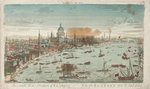 Southwest Prospect of London, 1760. af Unbekannt