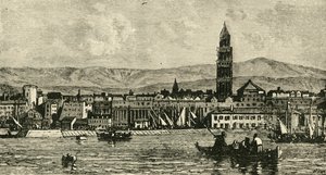 Spalatro, fra havnen, 1890. af Unbekannt