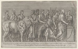 Mirror of Roman Magnificence: Sacrifice on the Campus Martius, 16th century., 16th century. af Unbekannt