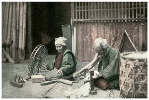 Spinding af bomuld, Japan, 1904 af Unbekannt