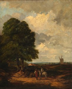 Forårspløjning ved Østre Bergholt, 1800-tallet. af Unbekannt