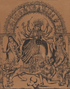 Sri Sri Durga, ca. 1875-80. af Unbekannt