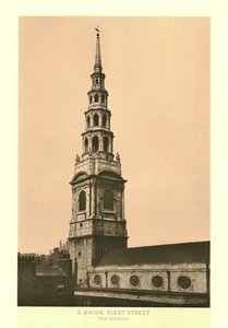 St Bride, Fleet Street, The Steeple, midten af slutningen af det 19. århundrede. af Unbekannt