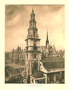 St Clement Danes, The Steeple, midten af slutningen af det 19. århundrede. af Unbekannt
