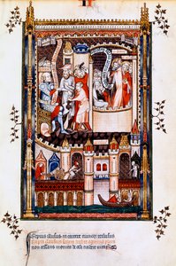 St Denis, St Rusticus og St Eleutherius i fængsel, 1317 af Unbekannt