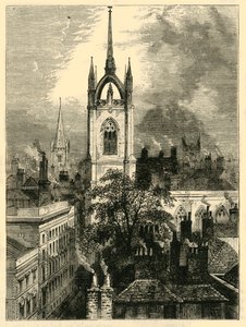 St. Dunstans-in-the-East, c1872. af Unbekannt