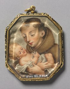 Sankt Frans med Kristusbarnet verso, ca. 1660. af Unbekannt