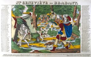 St Genevieve af Brabant i skoven, 1800-tallet af Unbekannt
