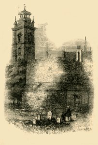 St. Giles, Cripplegate, viser den gamle mur, c1872. af Unbekannt