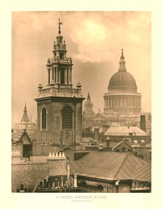 St James, Garlick Hithe, The Steeple, midten af slutningen af det 19. århundrede. af Unbekannt