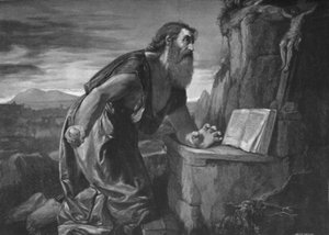 Skt. Hieronymus i ørkenen, c1525-1530, 1896 af Unbekannt