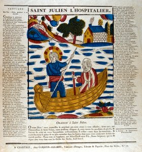 St. Julian, skytshelgen for de rejsende, 1800-tallet af Unbekannt