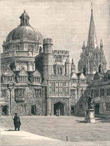St Marys Church og Radcliffe, fra firkanten, ved Brasenose, 1896 af Unbekannt