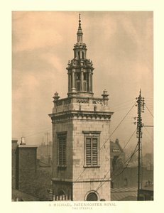 St Michael, Paternoster Royal, The Steeple, midten af slutningen af det 19. århundrede. af Unbekannt