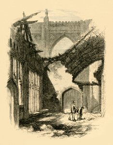 St. Stephens Kapel. - Interiør efter Branden, 1881. af Unbekannt