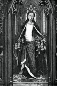 Sankt Ursula og de hellige jomfruer, fra Sankt Ursulas relikvieskrin, 1489, 1870 af Unbekannt