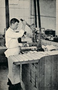 Stempling af sæbeblokke, c1917 af Unbekannt