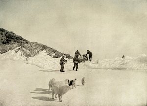 Start af Western Party fra Cape Royds, c1908, 1909. af Unbekannt