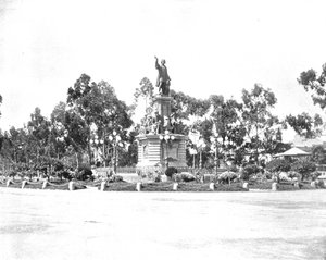 Statue af Columbus på Paseo, Mexico City, Mexico, c1900. af Unbekannt