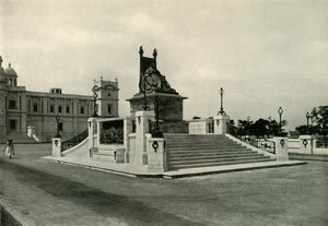 Statue af dronning Victoria foran Victoria Memorial Hall, 1925. af Unbekannt