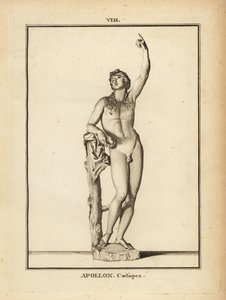 Statue af den romerske gud Apollo Coelispex, ser på himlen af Unbekannt