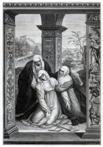 Stigmatisering af Saint Catherine of Siena, 1870 af Unbekannt