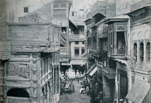Gade i Lahore, hovedstaden i Panjab, c1942 af Unbekannt