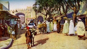 Gadebillede, Kairouan, Tunesien, c1924 af Unbekannt