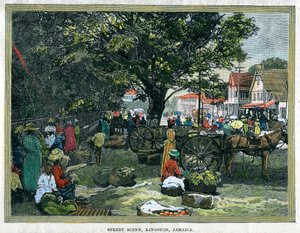 Gadescene, Kingston, Jamaica, c1880 af Unbekannt