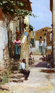 Gadescene, Taormina, Sicilien, Italien, c1923 af Unbekannt