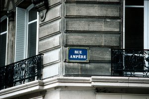Gadeskilt, Rue Ampere, Paris, Frankrig af Unbekannt