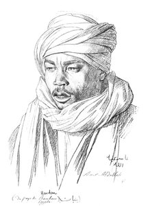 Studie af en egyptisk mand, 1895 af Unbekannt