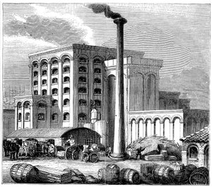 Sukkerraffinaderi, Southampton, England, som åbnede i 1851 af Unbekannt