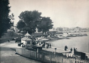 Swanage - Udsigt over byen og havet, 1895 af Unbekannt