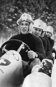 Schweizisk firemands bobslædehold, Olympiske Vinterlege, Garmisch-Partenkirchen, Tyskland, 1936 af Unbekannt