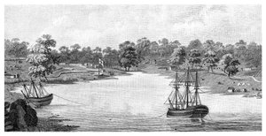 Sydney Cove, New South Wales, Australien, 1788, 1886 af Unbekannt