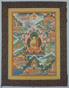 Tangka med Buddha, 1800-tallet. af Unbekannt